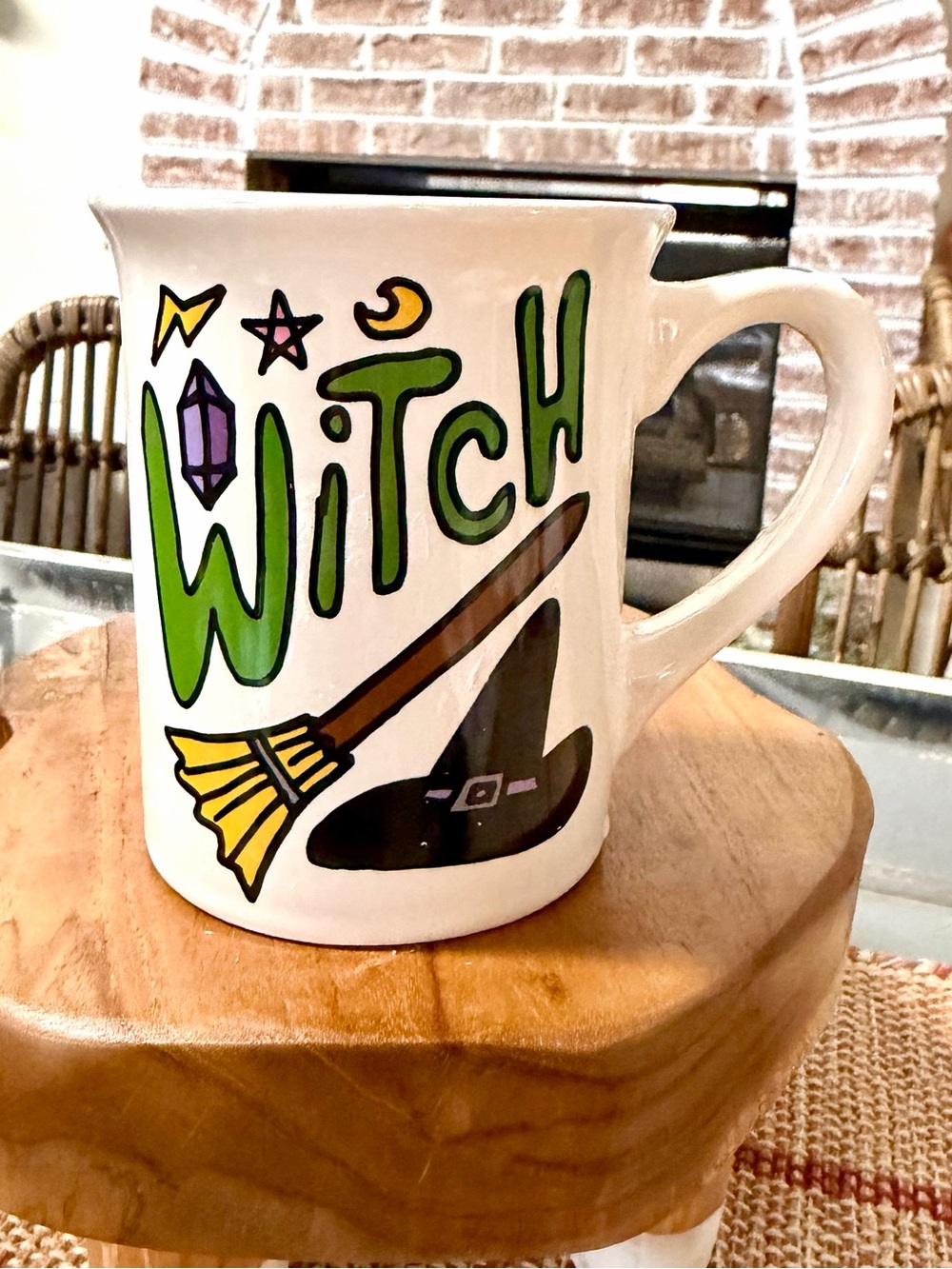 Halloween Mug by “Our Name is Mud”, NEW 16oz Wizarding Hat and Broom
